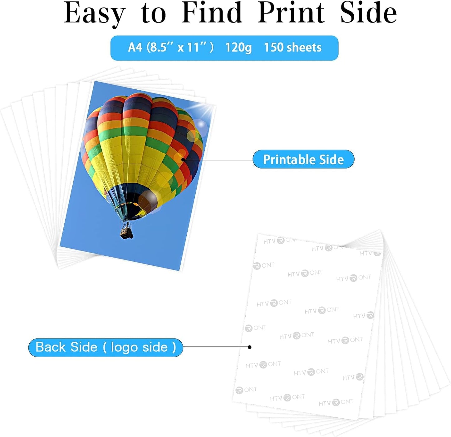 Sublimation Paper 8.5 X 11 Inches - 150 Sheets Sublimation Paper Compatible with Inkjet Printer 120Gsm