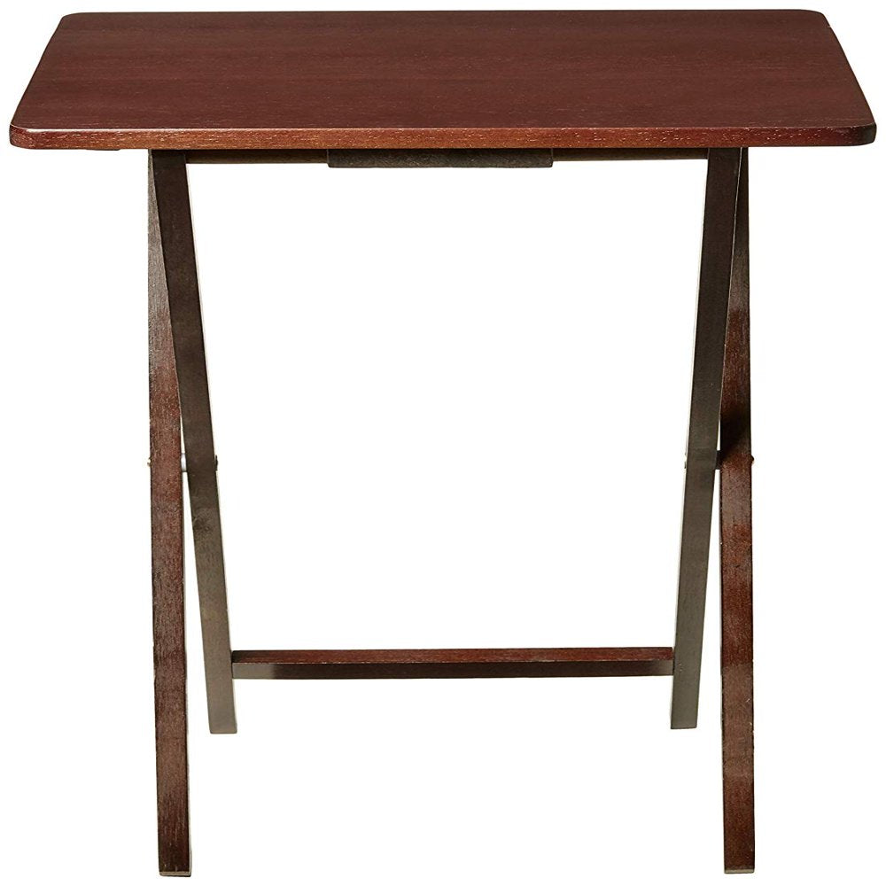 Indoor Single Folding TV Tray Table - Walnut L 19 X W 15 X H 26