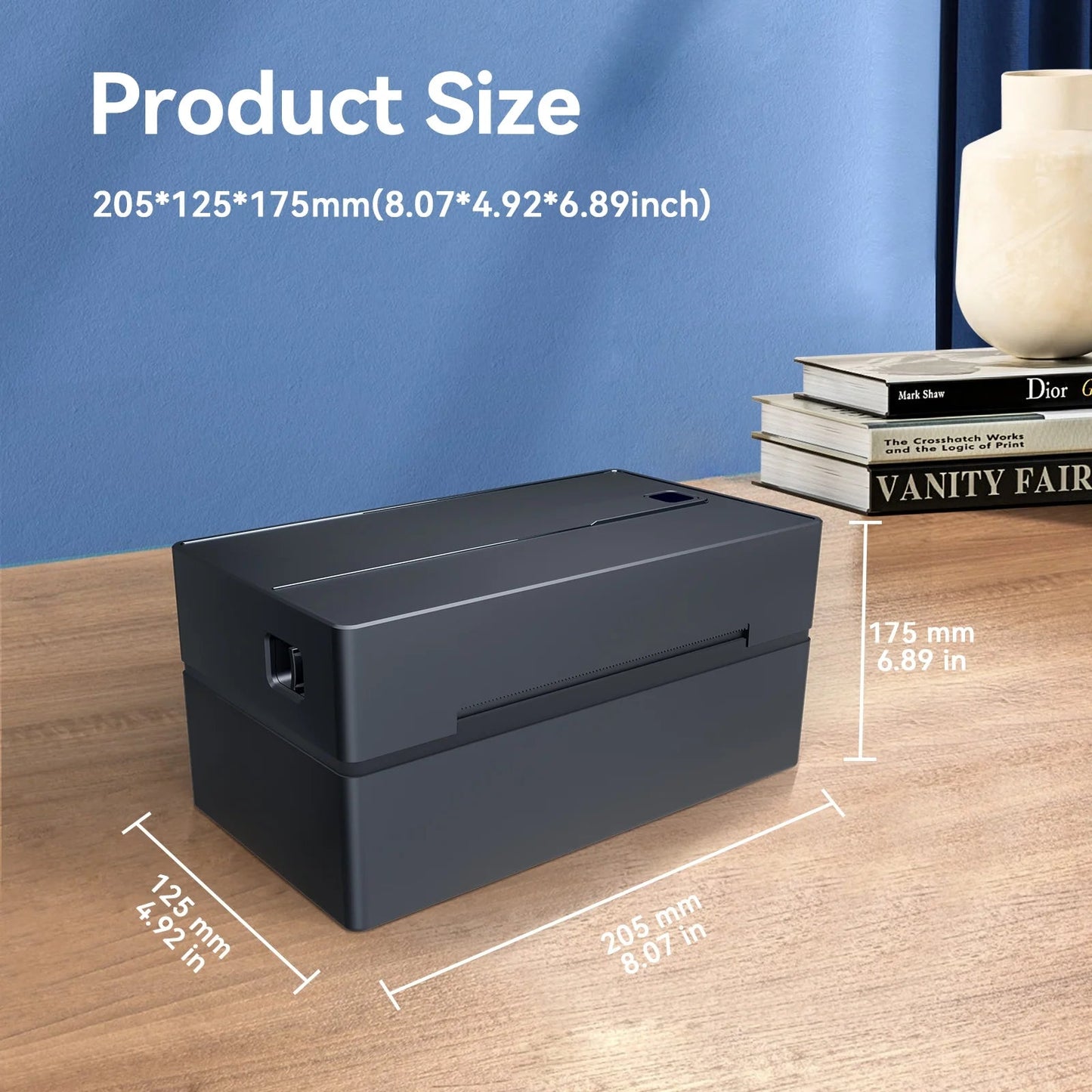 4X6 Thermal Label Printer, Bluetooth Wireless Sticker Printer for Shipping, Business and Home Use, Compatible with Ios Android Macos Windows