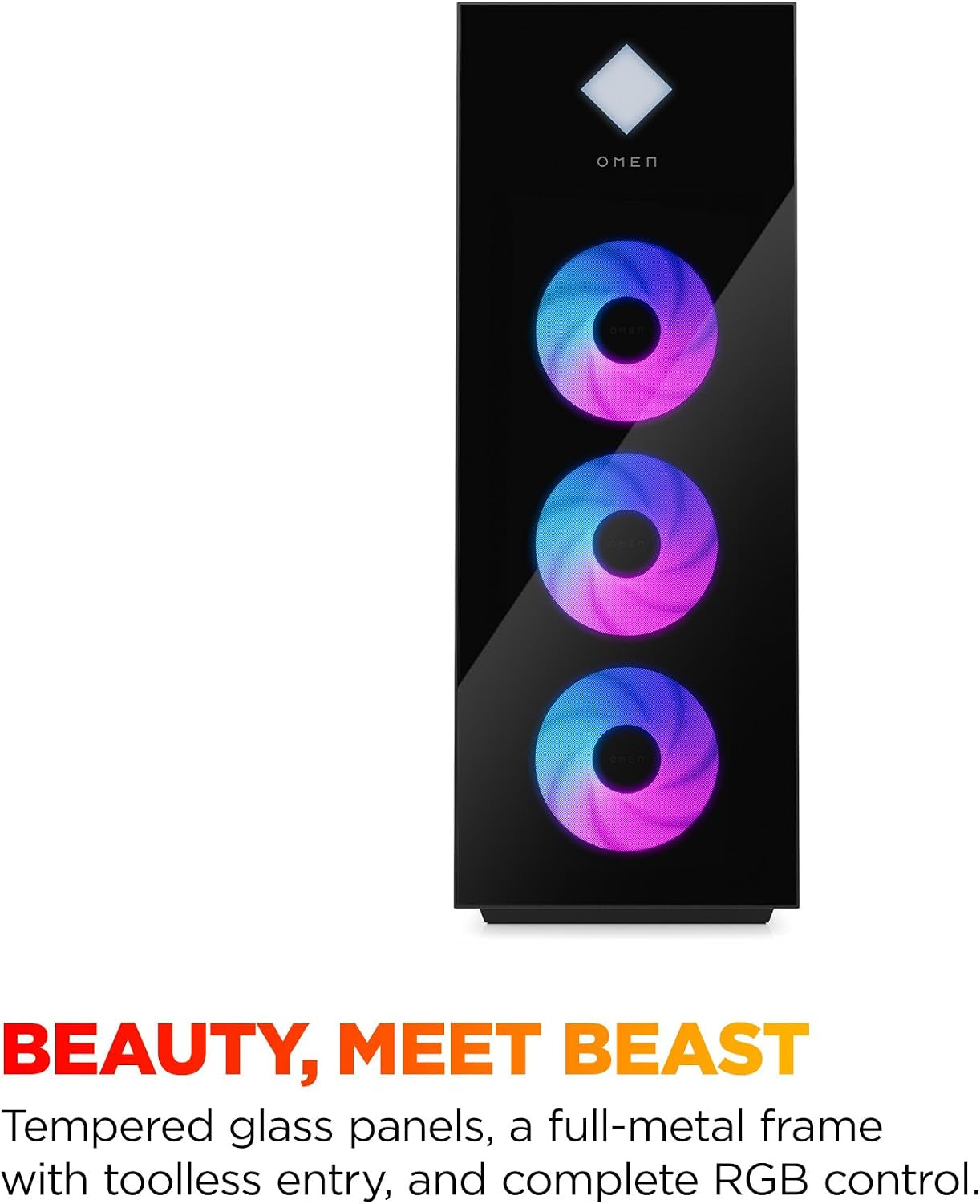 HP OMEN 45L Gaming Desktop, Intel Core Ultra 7 265K, 32 GB RAM, 2TB SSD, NVIDIA Geforce RTX 5080, Windows 11 Pro, Microsoft Copilot, Tempered Glass, GT22-3080 (2025)