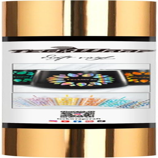 Light Gold Chrome Vinyl Permanent Chrome Gold Adhesive Vinyl Roll 1Ftx5Ft