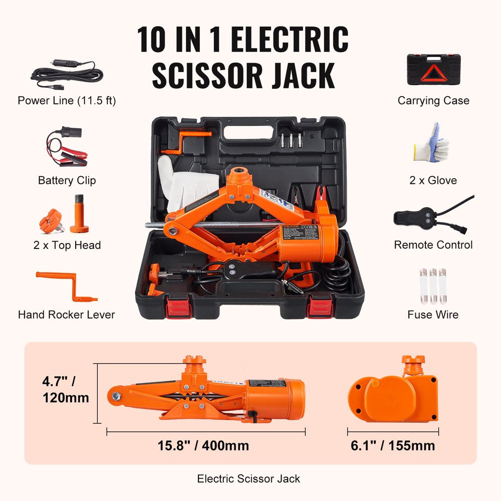 Electric Car Jack 3 Ton Electric Scissor Jack Car Repair Tool for SUV Sedans