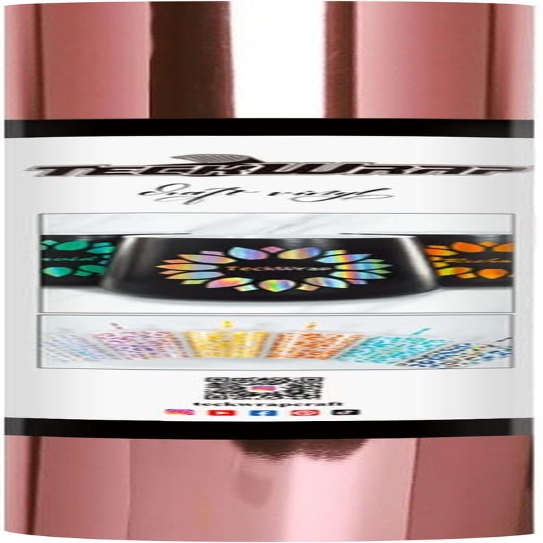 Rose Gold Chrome Vinyl Wrap Metallic Permanent Vinyl 1Ftx5Ft