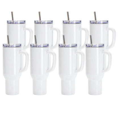 40 OZ 30 OZ Tumbler Heat Press Sublimation Starter Benginers Kit Bundle with Sublimation Tumblers 40 OZ and 20 Oz,Sublimation Tape,And Sublimation Paper