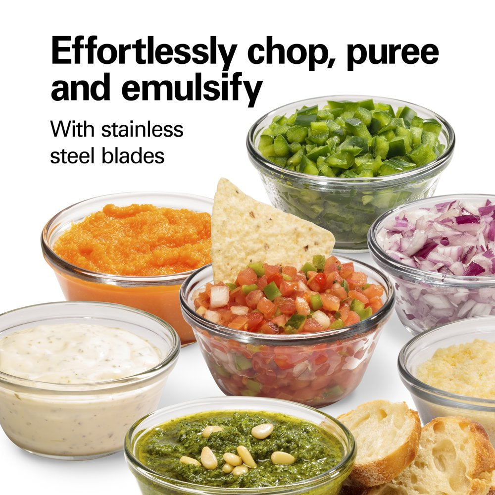 Food Chopper, 3 Cup, Chop, Puree, Emulsify, Stainless Steel Blades, Black, 72900