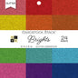 DCWV Single-Sided Cardstock Stack 6"X6" 24/Pkg Brights Glitter Solid