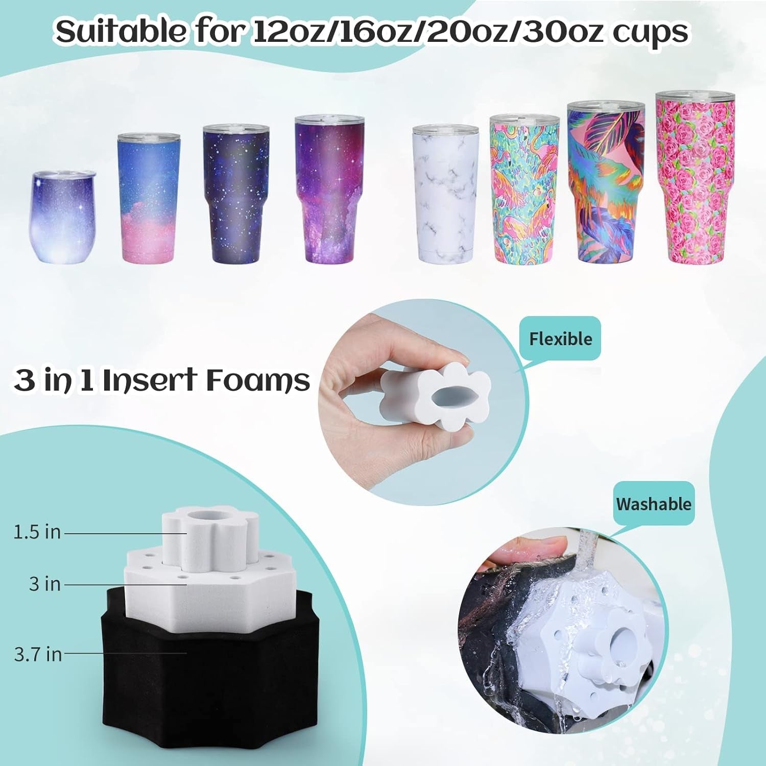 Multi Cup Turner for Tumblers,4X Cup Spinner for Tumblers with 4 On/Off Switch for Epoxy Resin Tumblers Creating Craft…