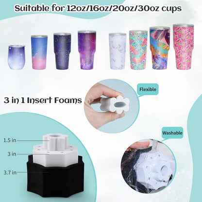 Multi Cup Turner for Tumblers,4X Cup Spinner for Tumblers with 4 On/Off Switch for Epoxy Resin Tumblers Creating Craft…