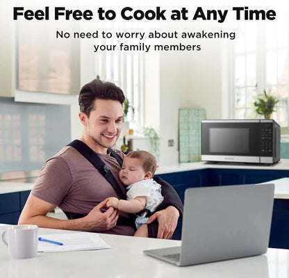 0.9 Cu Ft Microwave Oven Countertop , 6 Auto Menus, 10 Power Levels, Digital Panel, 900W