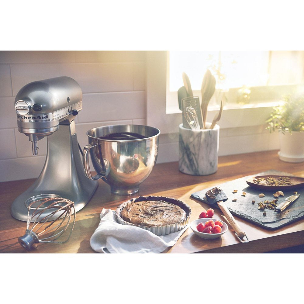 Artisan Series 5 Quart Tilt-Head Stand Mixer with Flex Edge Beater, Contour Silver (KSM150FECU)