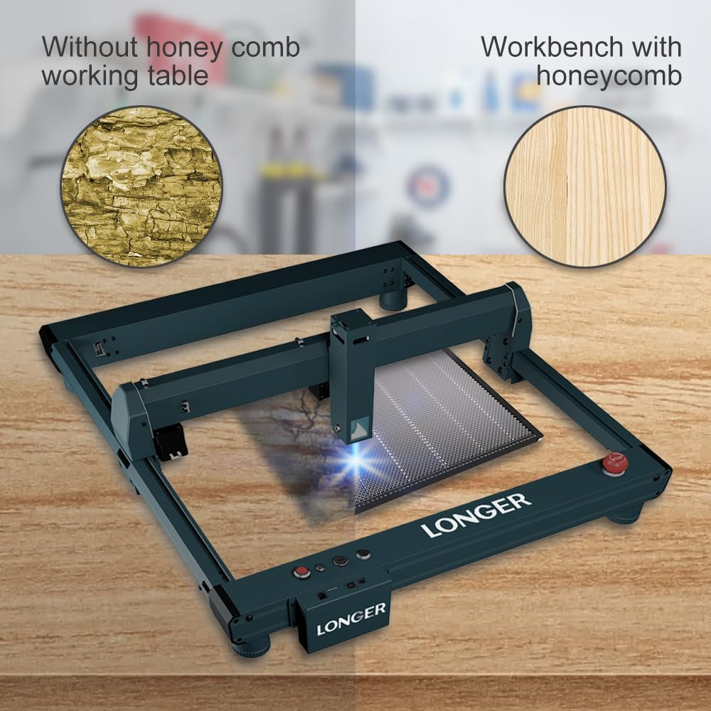 Longer Honeycomb Working Table, Soulmate for Engraver, Honeycomb Working Panel Set for RAY5, Fast Heat Dissipation and Desktop-Protecting, Compatible with All Laser Engraver Machines, 19.7"*19.7"