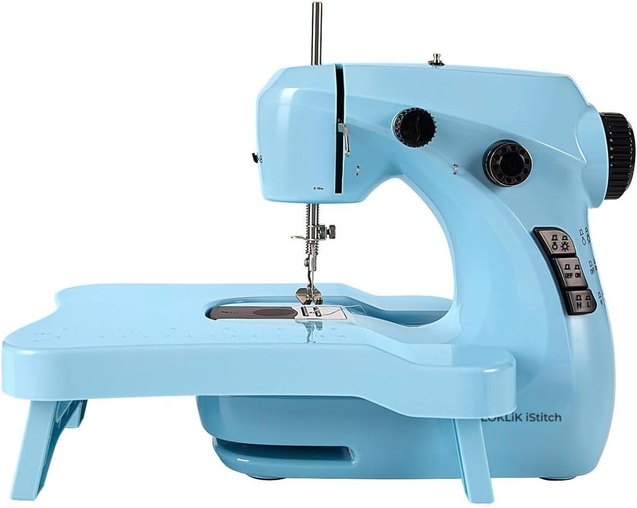 Loklik Istitch™ Sewing Machine for Beginners and Kids - 38 Built-In Stitches Mini Sewing Machine with Extension Table,Small Portable Sewing Machine with Foot Pedal & Sewing Kit
