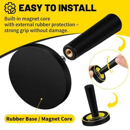 Vinyl Wrap Magnets – 4 Pack Car Wrap Positioning Magnets with Strong Magnetic Grip and Rubber Base – Non-Scratch Magnet Tool for Vinyl Film, Decals, Signs & Wrapping