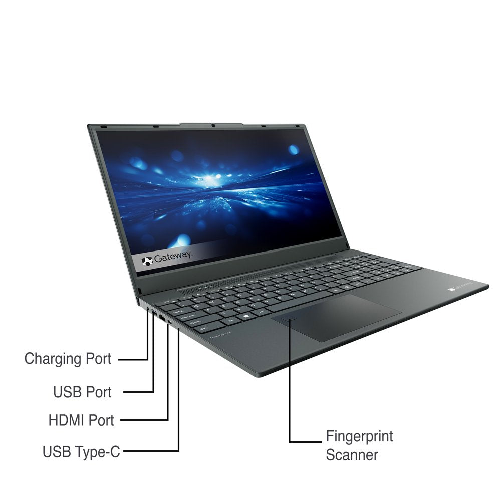 15.6" Ultra Slim Notebook, FHD, AMD Ryzen 7 with Radeon RX Vega 10 Graphics, 512GB SSD, 8GB Memory, Tuned by THX Audio, Fingerprint Scanner, 2MP Camera, HDMI, Windows 11 Home, Charcoal Grey