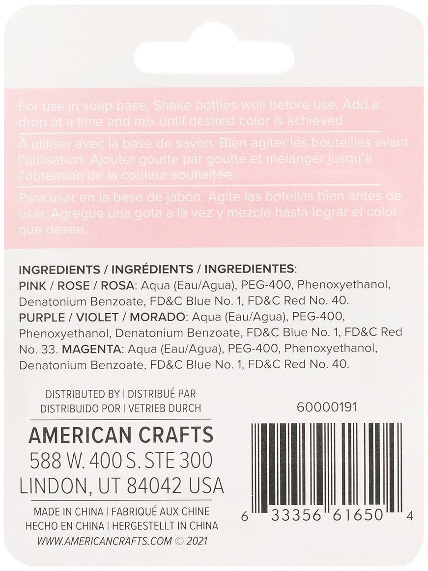 Suds Soap Colorant - Berry, Set of 3, 3 Ml