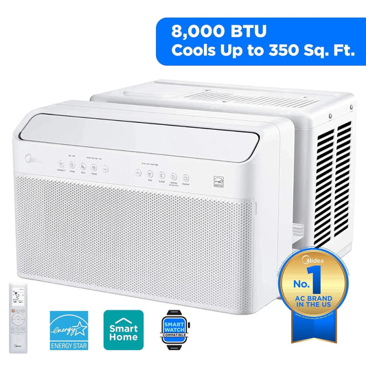8,000 BTU Smart Inverter U-Shaped Window Air Conditioner, MAW08W1QWT-T, Updated