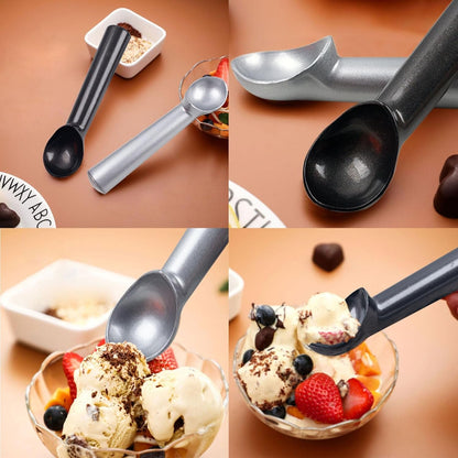 HANSGO Ice Cream Scoop, 2PCS 7 Inches Nonstick Anti-Freeze Ice Cream Scooper One Piece Aluminum Design Dishwasher Safe