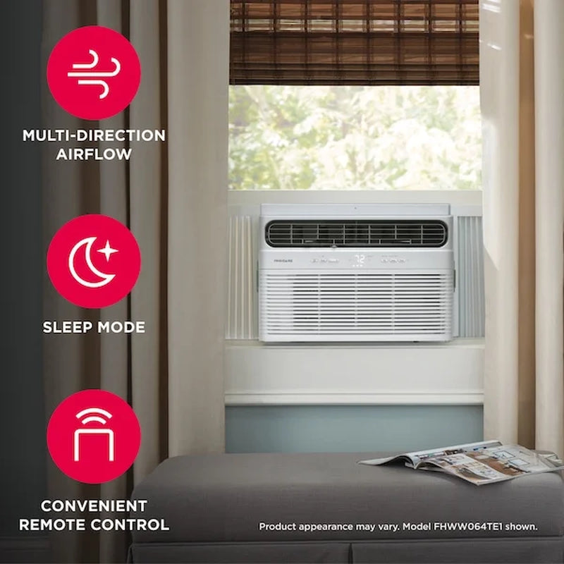 6,000 BTU Window Room Air Conditioner up to 250 Sq Ft, White
