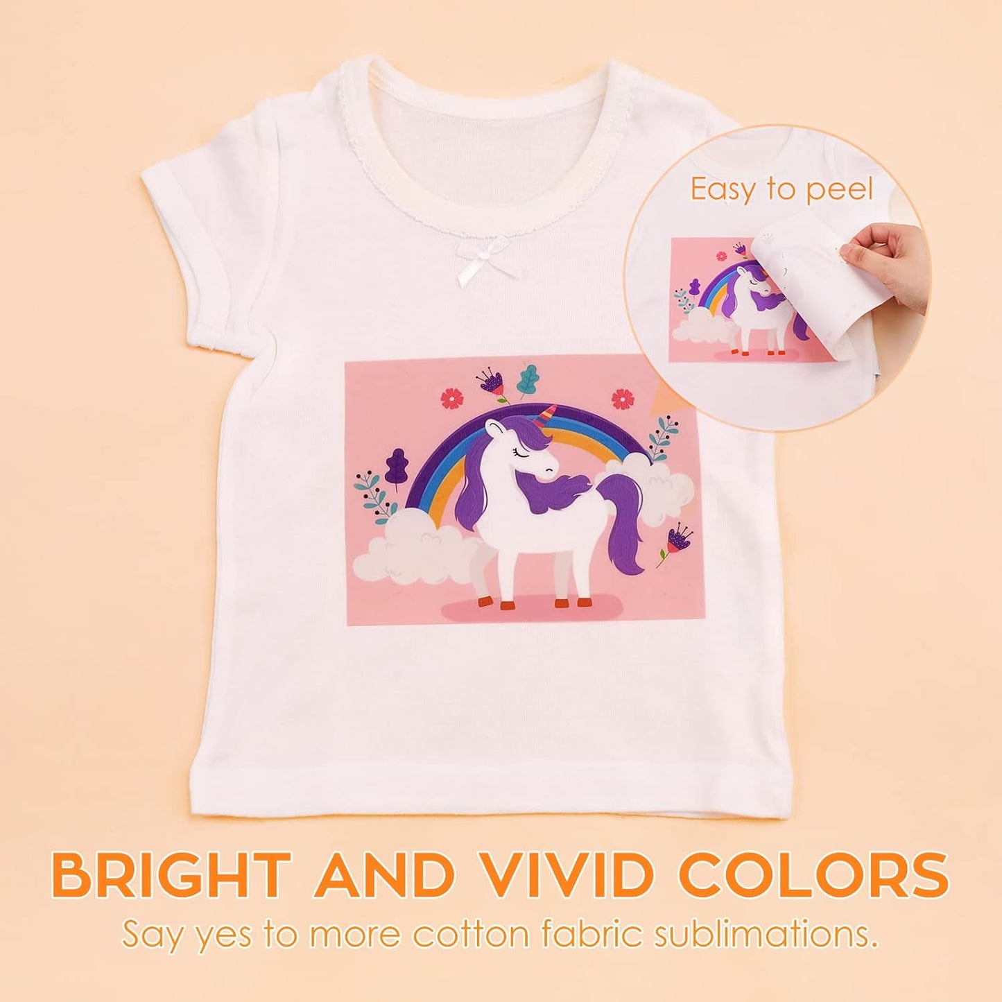 Sublimation Vinyl for Light-Colored Shirts - 12" X 10FT Matte Clear HTV Vinyl for Sublimaion - Wash Durable Clear Dye Sub HTV for Cotton Fabri