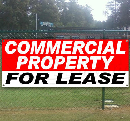 Commercial Property Lease 13 Oz Heavy Duty Vinyl Banner Sign with Metal Grommets, New, Store, Advertising, Flag, (Many Sizes Available)