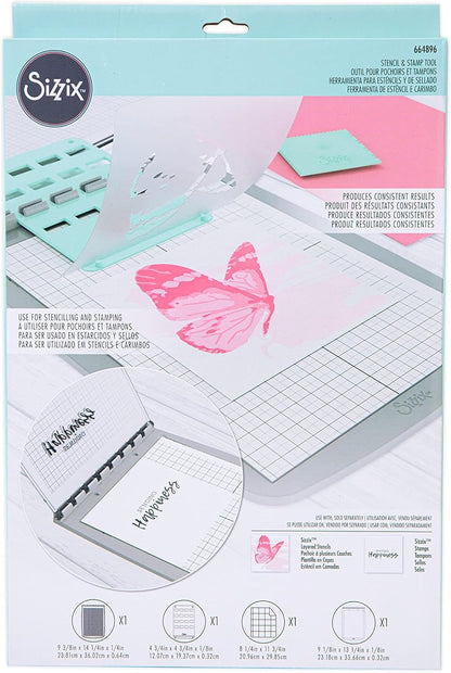 Sizzix Stencil & Stamp Craft Cardmaking | 664896 Tools, Mulitcolour