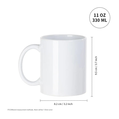 Sublimation Mugs Blanks White Ceramic Photo Cups (11Oz or 15Oz) 8 Pack & 24 Pack
