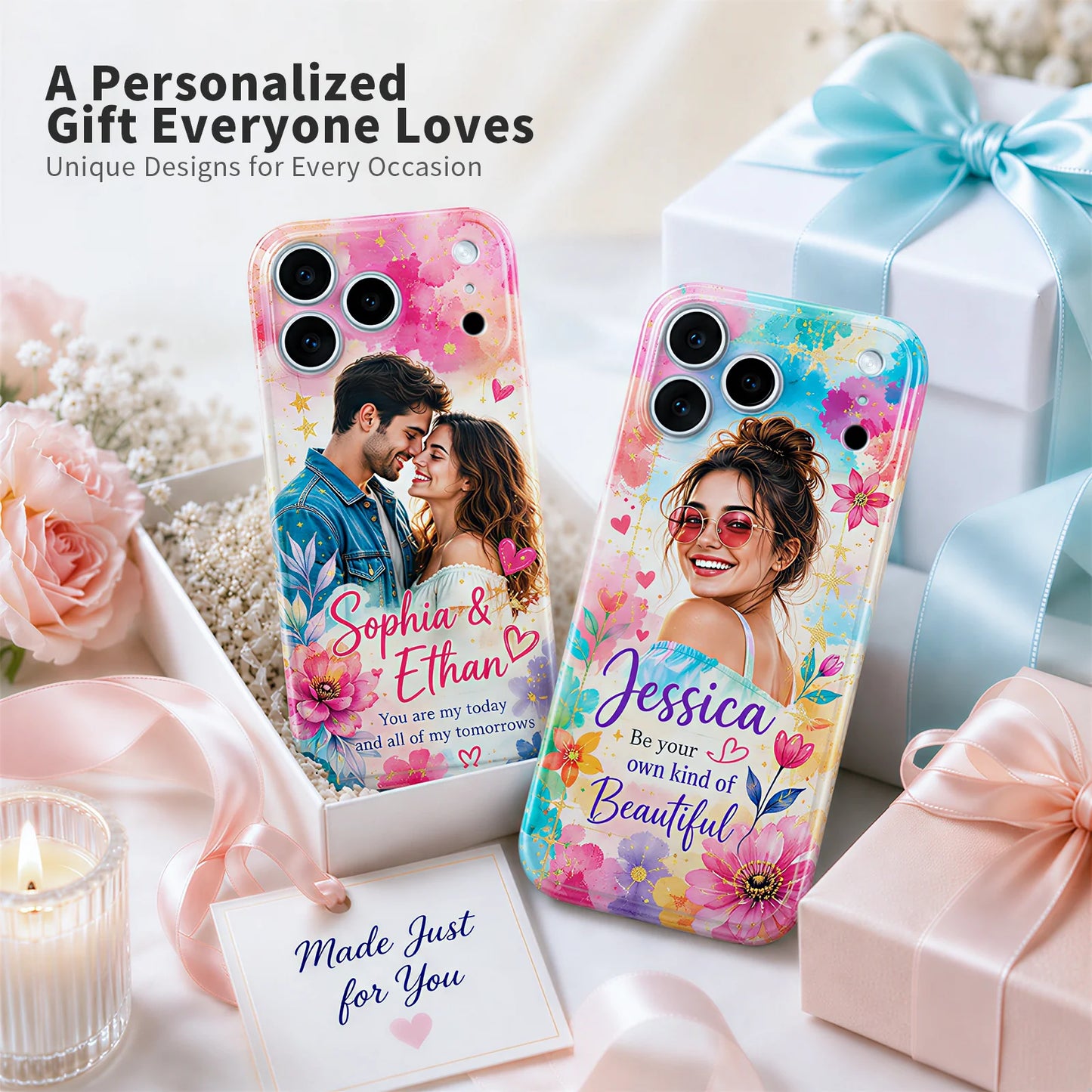 3D Iphone Case Kit with 1 Pack 3D Printing Metal Mold Iphone Cover Tool and 8 Pack Blank Sublimation Phone Case for Iphone(Ship from China)