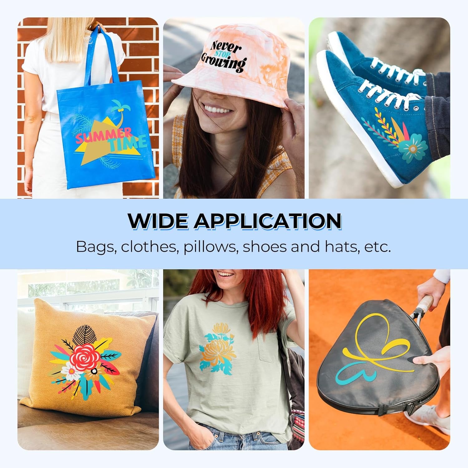 Heat Transfer Vinyl Roll -12" X 4FT Yellow + White HTV Vinyl for T-Shirts, Iron on Vinyl for All Cutting Machines - Easy to Cut & Weed for HTV Heat Transfer Vinyl Design