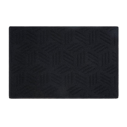 Solid High Low Loop Kitchen Mat 18In X 27In Black