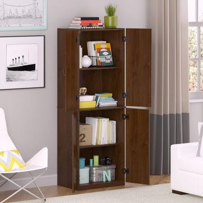 4-Door 5' Storage Cabinet, Espresso