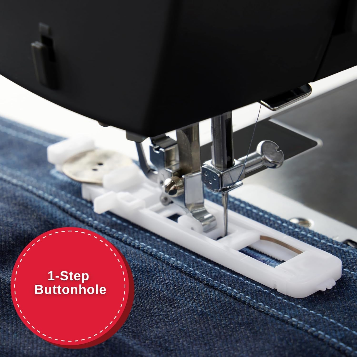 SINGER Heavy Duty 4432 High Speed Black Sewing Machine with Accessory Kit | Strong Motor with Enhanced Piercing Power, 110 Stitch Applications, Full Metal Frame, 1-Step Buttonhole & LED Light