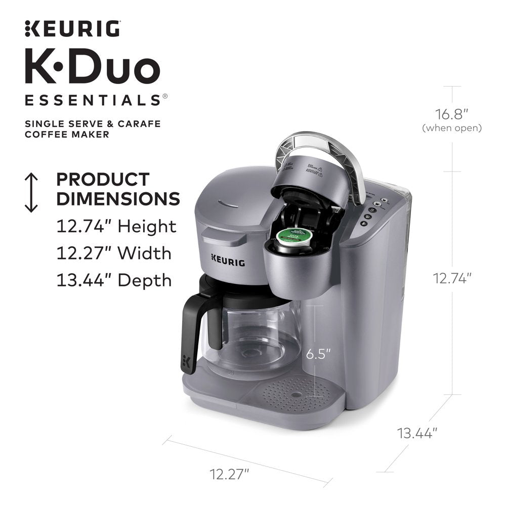 K-Duo Essentials Moonlight Gray Single-Serve K-Cup Coffee Maker