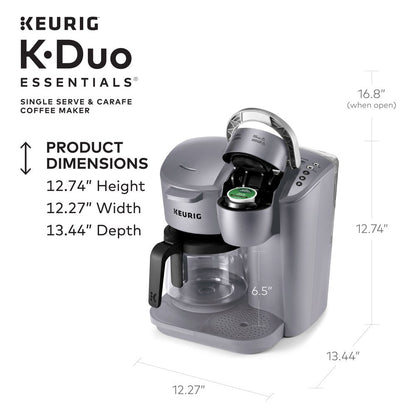 K-Duo Essentials Moonlight Gray Single-Serve K-Cup Coffee Maker