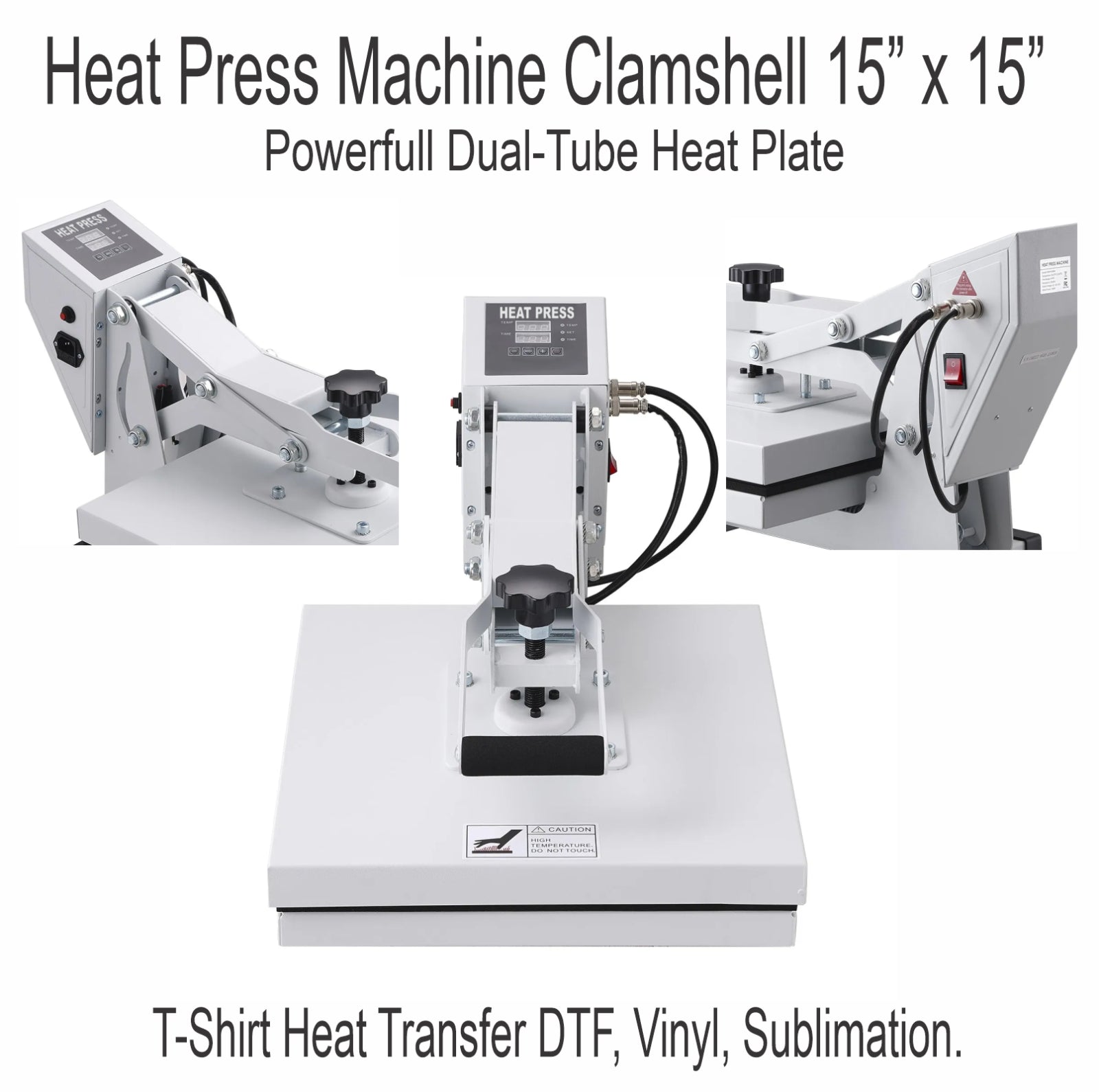 Epson Printer with DTF Ink + Heat Press 15"X15" Printing Heat Transfer T-Shirt