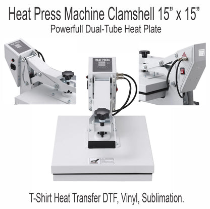 Epson Printer with DTF Ink + Heat Press 15"X15" Printing Heat Transfer T-Shirt