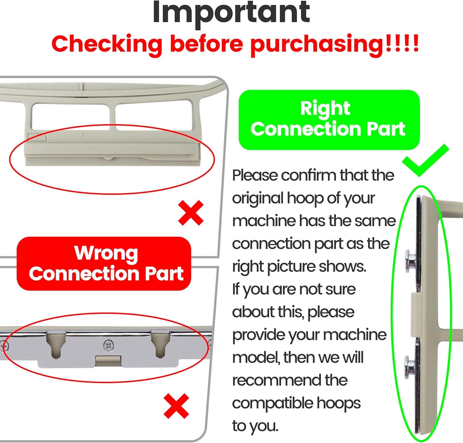New Brothread Embroidery Machine Hoop 3 in 1 Set(Sa431+Sa432+Sa434) Compatible with Brother SE700 PE545 SE600 LB5500 PE535 550D SE630 LB5000 SE625 SE425 SE400 PE540D PE525 PE500 Babylock Sofia2 Verve