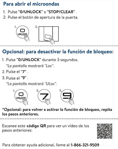 2.2 Cu Ft Countertop Microwave Oven, Black, New