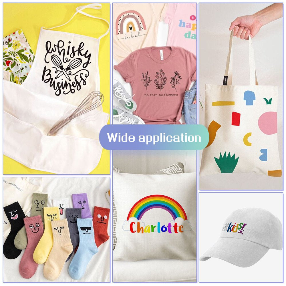 HTV Heat Transfer Vinyl Bundle (8 Pack) - 12"X 3FT HTV Vinyl Rolls Easy to Weed