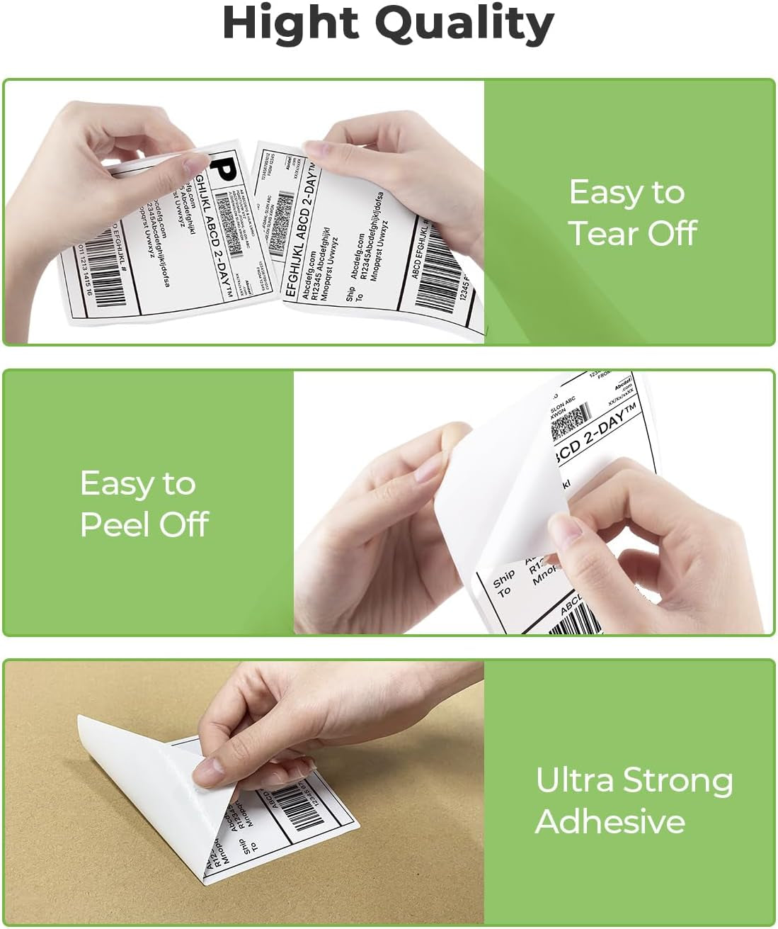 Nelko Genuine 4X6 Thermal Labels, Thermal Direct Shipping Label (Pack of 1000 4X6 Fan-Fold Labels), Compatible with Nelko PL70E Thermal Label Printer, Perforated, Commercial Grade