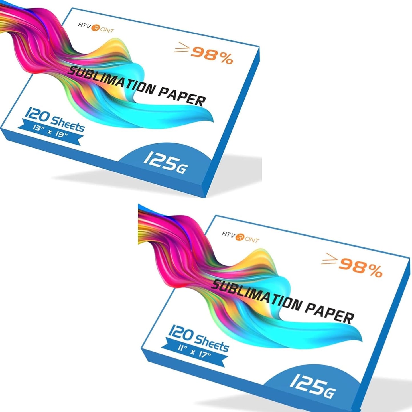 120 Sheets Sublimation Paper 11X17 Inch + 120 Sheets Sublimation Paper 13X19 Inch