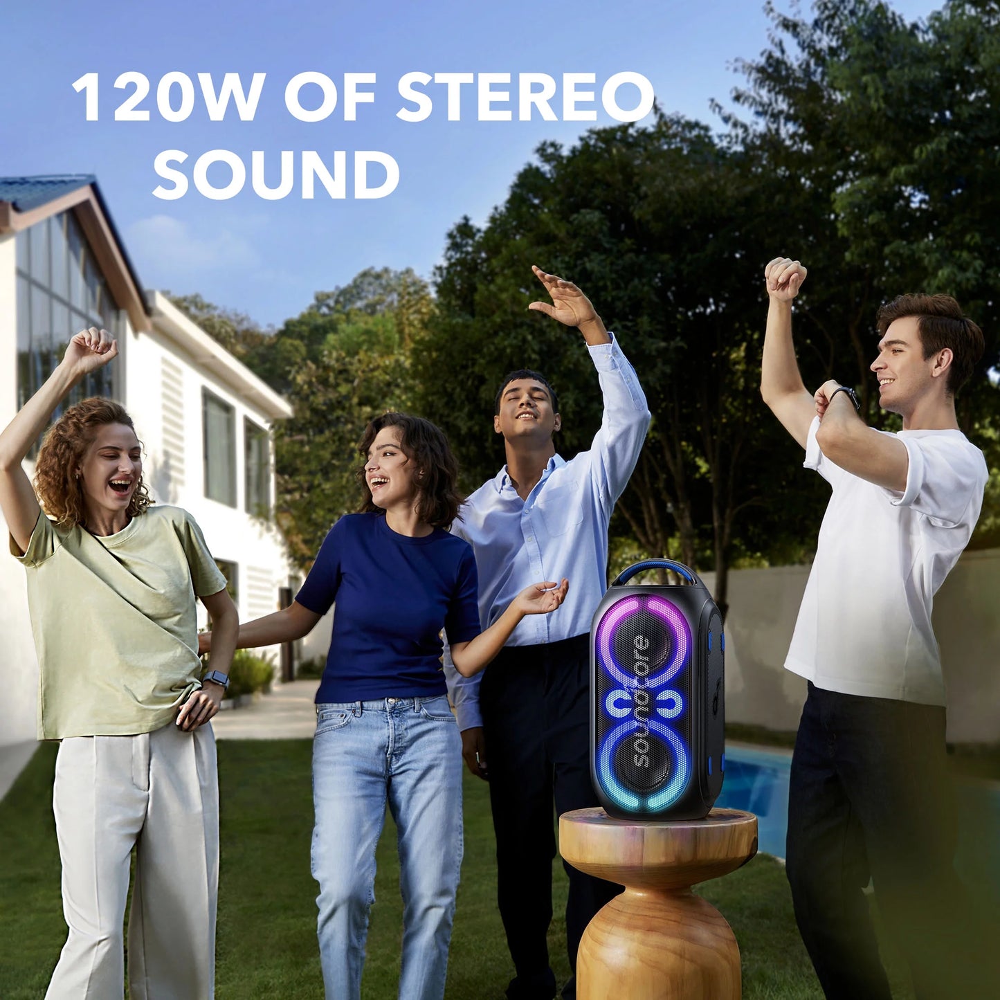 by - Rave Party 2 Portable Speaker, 120, IPX4, 16-Hour Playtime