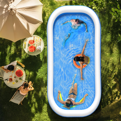 Inflatable Pool for Kids and Adults, 120" X 72" X 22" Oversized Thickened Family Swimming Pool for Toddlers, Outdoor, Garden, Backyard, Summer Water Party
