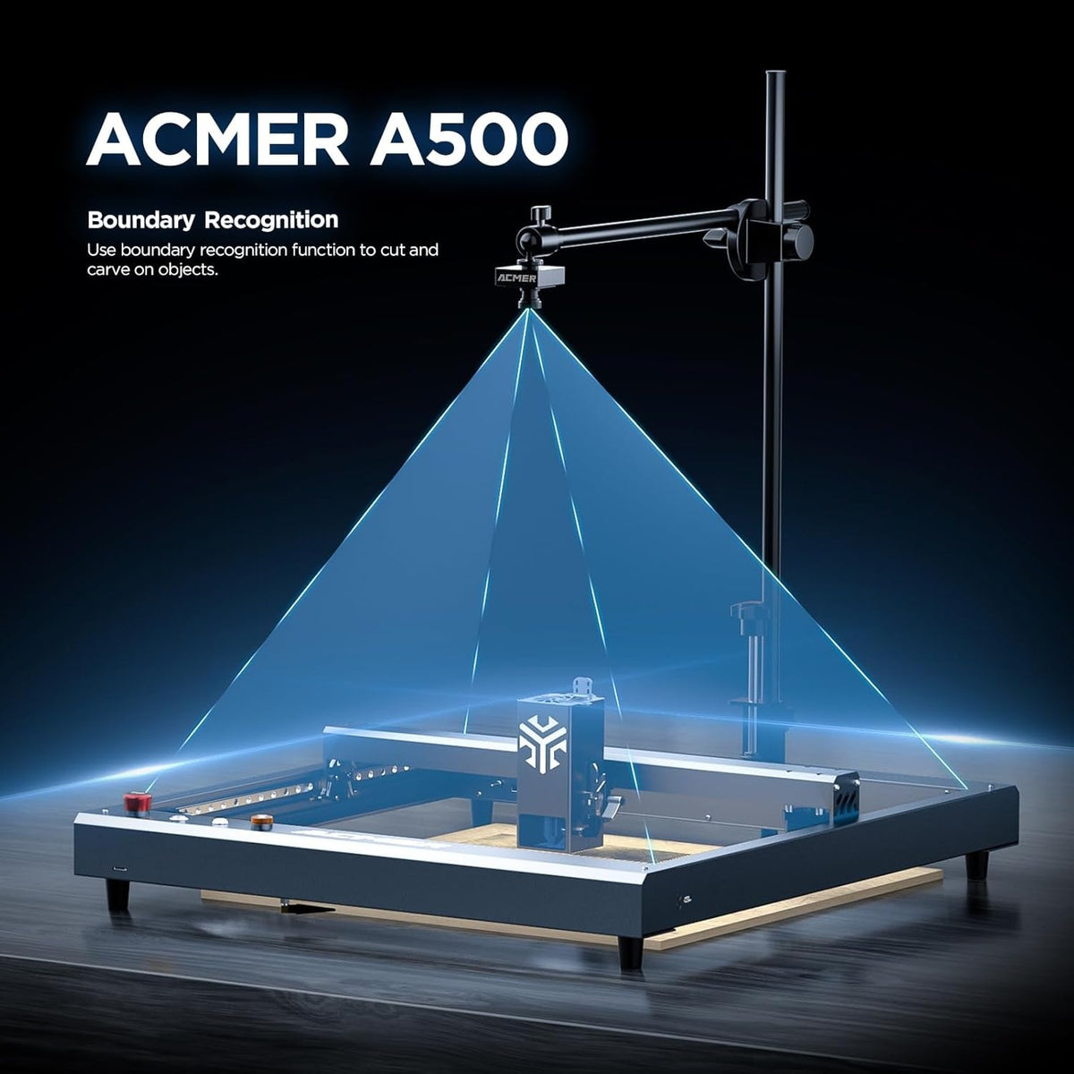 ACMER A500 Lightburn Camera for Laser Engravers, 5MP Positioning Camera, 450 X 450Mm View Area, Visual Preview, Precise Positioning, for P2, P1 S PRO, S2, S2 PRO, S1 and Most Laser Engravers