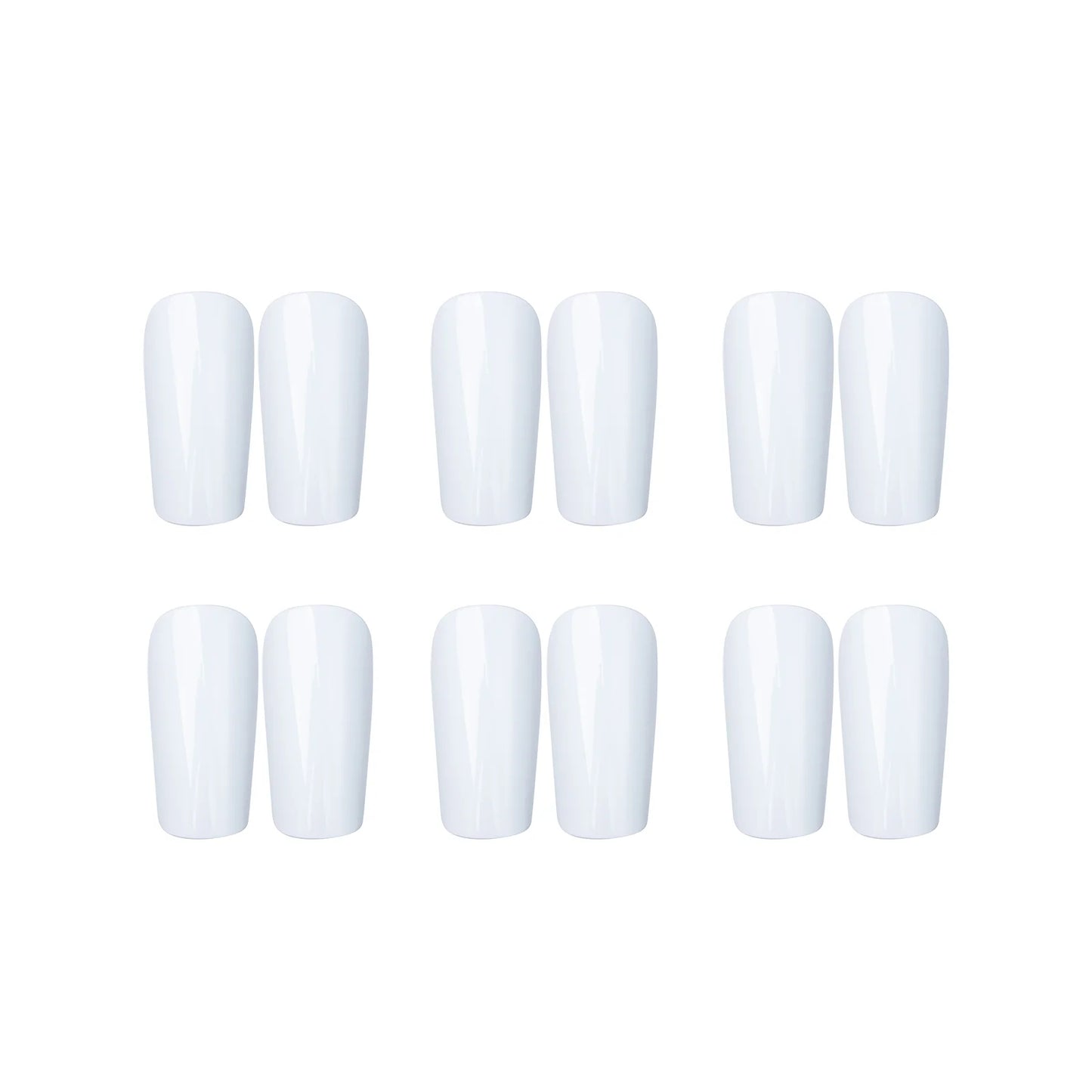 Soccer Shin Guard Pads White for Sublimation 6 Pairs (3 Size Options)