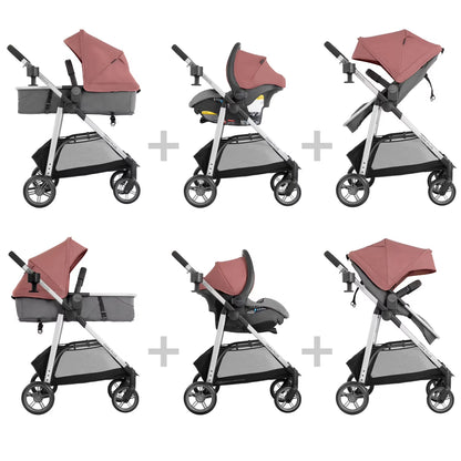 Evenflo Omni plus Travel System with Litemax Infant Car Seat, Shasta Pink