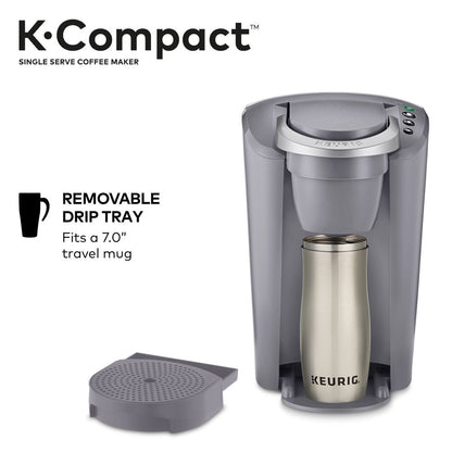 K-Compact Single-Serve K-Cup Pod Coffee Maker, Moonlight Grey