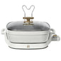 5 in 1 Electric Skillet - Expandable up to 7 Qt with Glass Lid, White Icing by Drew Barrymore