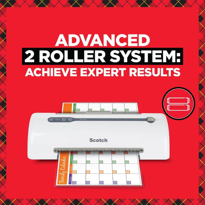 Scotch Rapid Thermal Laminator, Ready in 1 Minute, Never Jam Technology Automatically Prevents Misfed Items, 9 Inch, Includes 2 Pouches (TL909X-EF), 1 Packs per Case