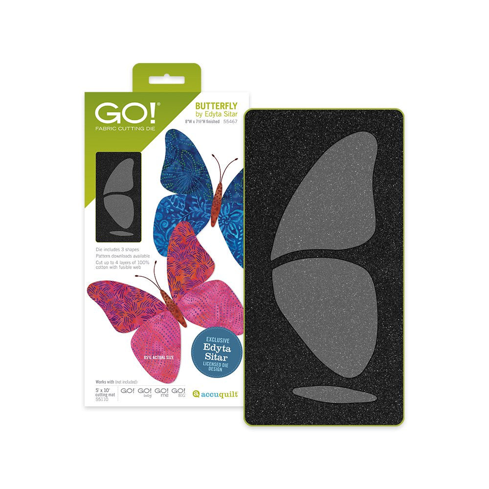 GO! Butterfly by Edyta Sitar Fabric Cutting Applique Die