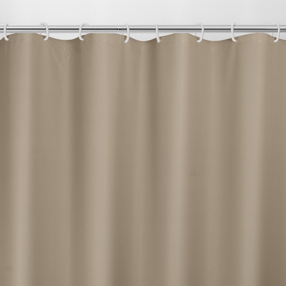 Light Weight PEVA Shower Curtain Liner, Weighted Magnetic Hem, Brown, 70" X 71",